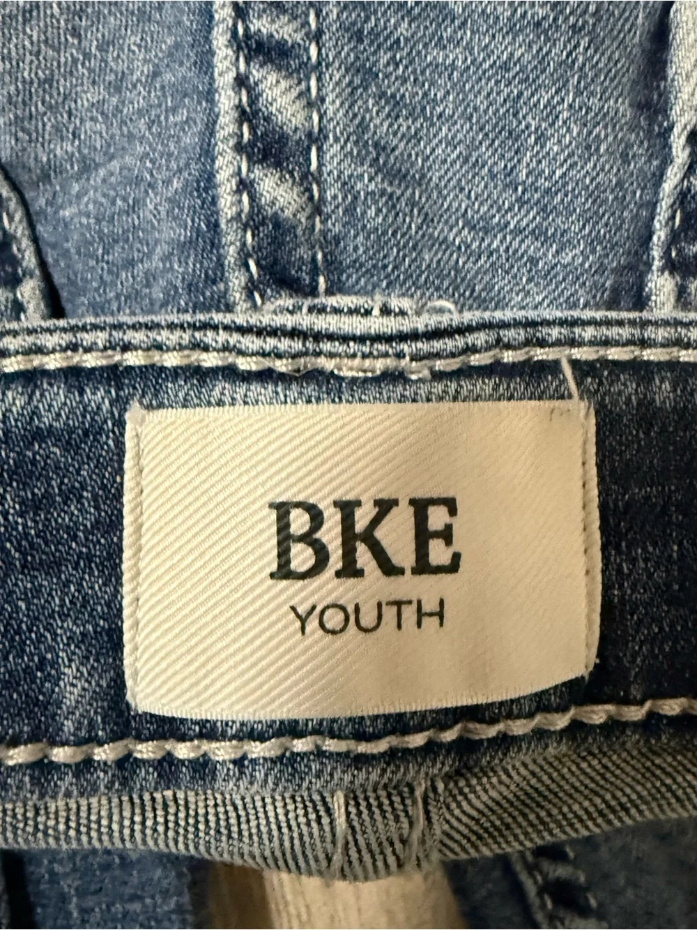 BKE Kids Blue Distressed Bootcut  Jeans